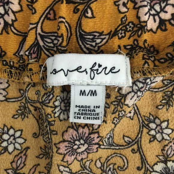 Mustard floral boho skirt - Picture 4 of 4